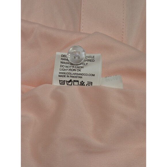 NWOT Collars & Co Men’s 3XL English Spread Collar Polo Shirt – Pink Solid - Picture 6 of 7